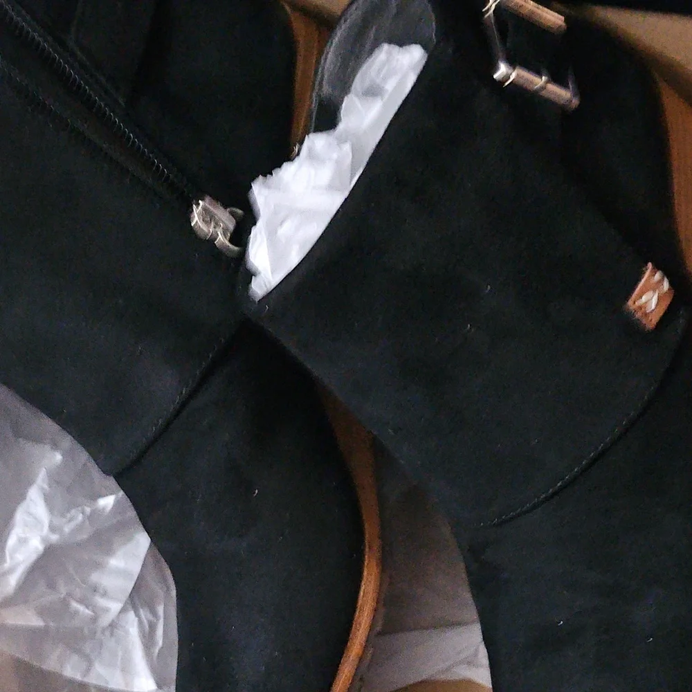 Dr. Scholl's Women's Create Wedge Booties (Black Microfiber) - Size 8.5